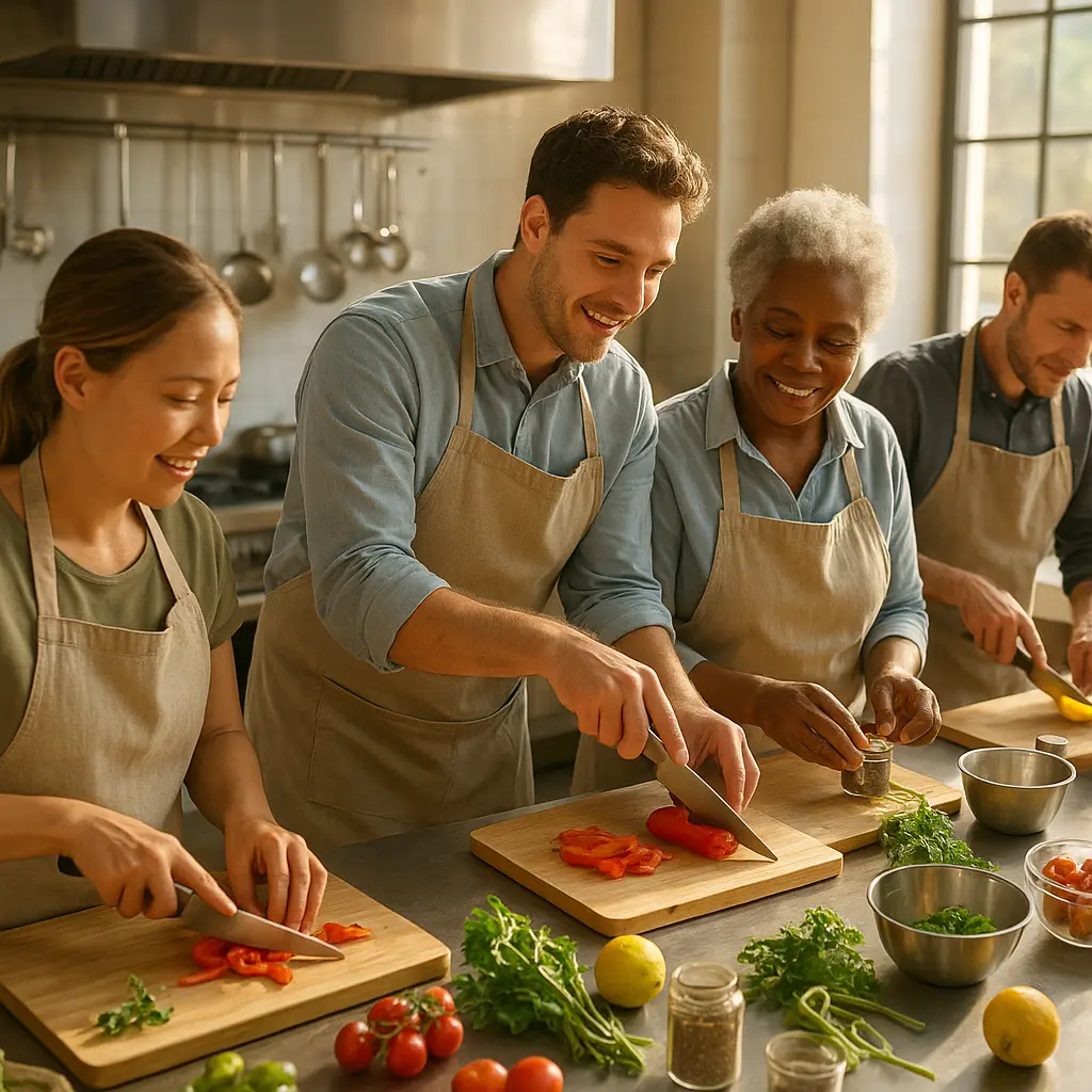 Clase de cocina práctica en Santiago